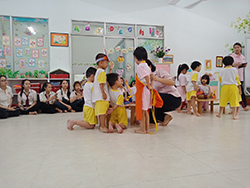 tiết học tại trường mầm non 